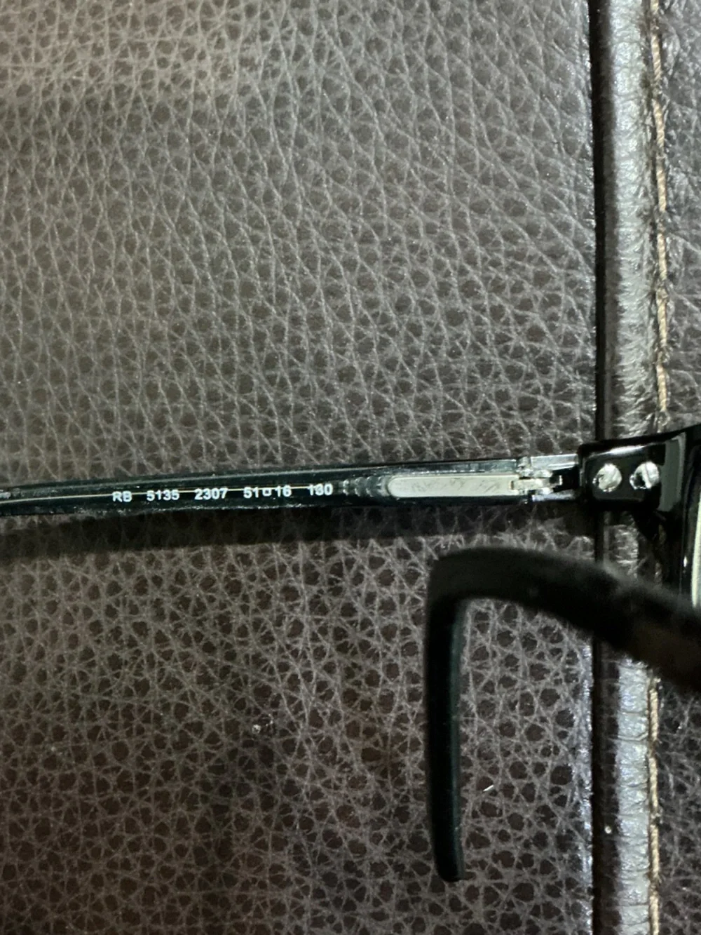 Ray-Ban Black/Gray Rectangular Eyeglass Frames RB5135