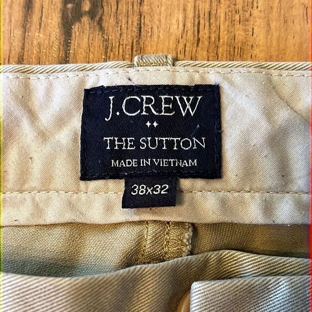 J.Crew The Sutton Pants Mens size 38X32 color is tan