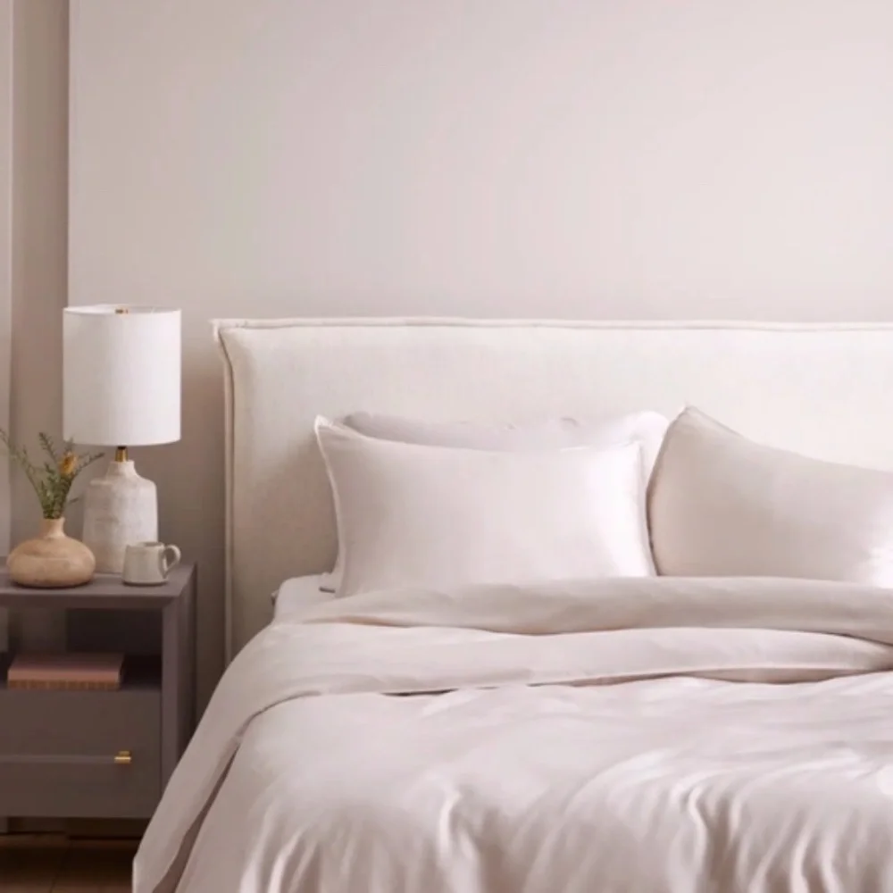 NWOT Quince Bamboo Twin Duvet Cover in Sand