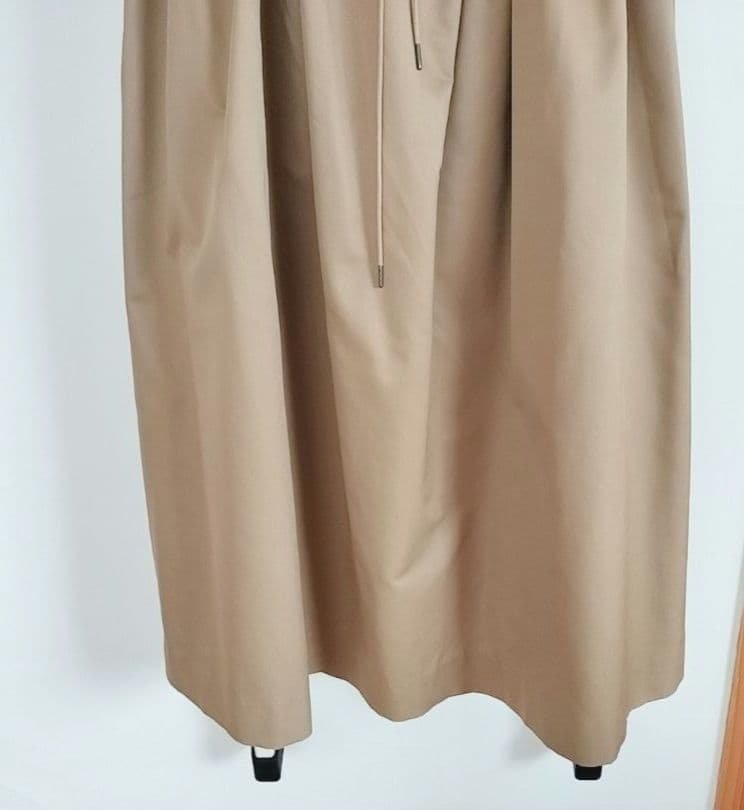 JEANASIS Beige Lace-up Flare Skirt