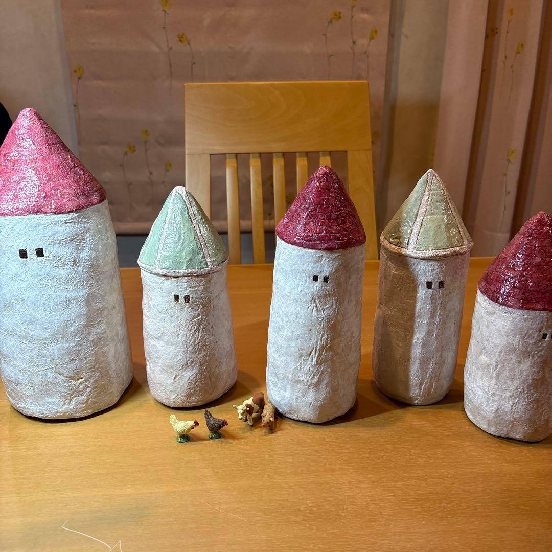 Mortar Object Peppermint Roof Tower Silo Handmade A